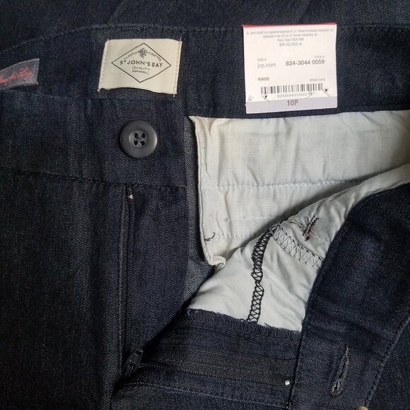 ST. JOHN’S BAY Womens Classic Fit  Career Dress Blue Denim Pant 10P - Picture 3 of 9